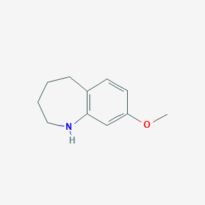 molecular formula C11H15NO B101772 8-methoxy-2,3,4,5-tetrahydro-1H-benzo[b]azepine CAS No. 17422-43-4