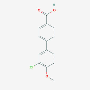 molecular formula C14H11ClO3 B010179 4-(3-Chloro-4-methoxyphenyl)benzoic acid CAS No. 107517-13-5