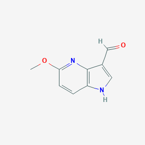 molecular formula C9H8N2O2 B101846 5-methoxy-1H-pyrrolo[3,2-b]pyridine-3-carbaldehyde CAS No. 17288-55-0