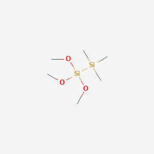 molecular formula C6H18O3Si2 B101862 1,1,1-Trimethoxy-2,2,2-trimethyldisilane CAS No. 18000-25-4