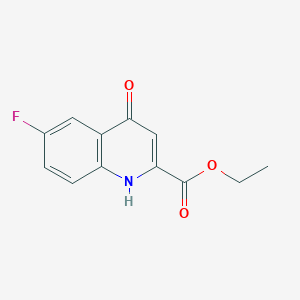 molecular formula C12H10FNO3 B101878 Ethyl 6-fluoro-4-oxo-1,4-dihydroquinoline-2-carboxylate CAS No. 16377-62-1