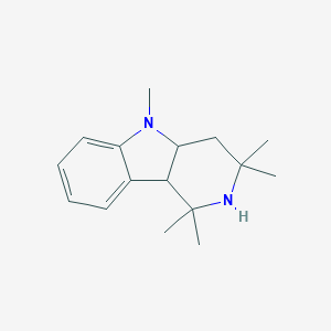 molecular formula C16H24N2 B101901 1,1,3,3,5-Pentamethyl-2,4,4a,9b-tetrahydropyrido[4,3-b]indole CAS No. 18443-05-5