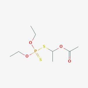 molecular formula C8H17O4PS2 B101915 1-Diethoxyphosphinothioylsulfanylethyl acetate CAS No. 18327-68-9