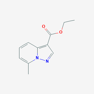 molecular formula C11H12N2O2 B101928 Ethyl 7-methylpyrazolo[1,5-a]pyridine-3-carboxylate CAS No. 16205-45-1