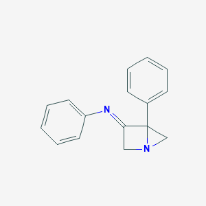 molecular formula C16H14N2 B101951 1-Azabicyclo[2.1.0]pentane, 4-phenyl-3-(phenylimino)- CAS No. 17840-26-5