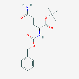 molecular formula C17H24N2O5 B101952 (S)-tert-Butyl 5-amino-2-(((benzyloxy)carbonyl)amino)-5-oxopentanoate CAS No. 16881-42-8
