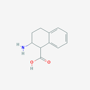molecular formula C11H13NO2 B010201 2-Amino-1,2,3,4-tetrahydronaphthalene-1-carboxylic acid CAS No. 103796-56-1
