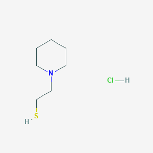 molecular formula C7H16ClNS B102016 1-Piperidine ethanethiol, monohydrochloride CAS No. 17339-58-1