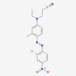 molecular formula C18H18ClN5O2 B102027 3-[[4-[(2-Chloro-4-nitrophenyl)azo]-3-methylphenyl]ethylamino]propiononitrile CAS No. 16586-43-9