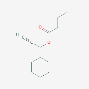 molecular formula C13H20O2 B010206 Cyclohexanemethanol, alpha-ethynyl-, butyrate CAS No. 100532-46-5