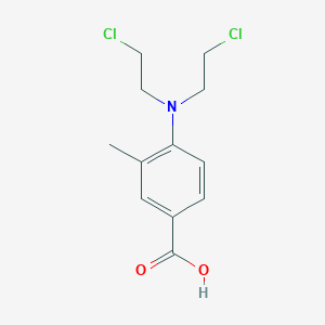 molecular formula C12H15Cl2NO2 B102060 4-[Bis(2-chloroethyl)amino]-3-methylbenzoic acid CAS No. 17183-23-2
