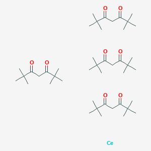 molecular formula C44H80CeO8 B102067 cerium;tetrakis(2,2,6,6-tetramethylheptane-3,5-dione) CAS No. 18960-54-8