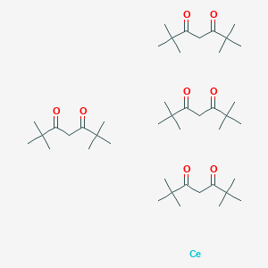molecular formula C22H38CeO4 B102067 Cerium;2,2,6,6-tetramethylheptane-3,5-dione CAS No. 18960-54-8