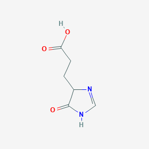 molecular formula C6H8N2O3 B102080 3-(4-氧代-4,5-二氢-1H-咪唑-5-基)丙酸 CAS No. 17340-16-8