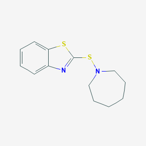 molecular formula C13H16N2S2 B102091 1H-Azepine, 1-(2-benzothiazolylthio)hexahydro- CAS No. 16832-62-5