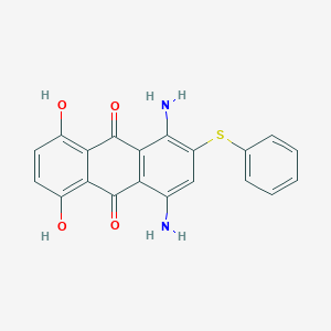 molecular formula C20H14N2O4S B102103 1,4-Diamino-5,8-dihydroxy-2-(phenylthio)anthraquinone CAS No. 17727-74-1