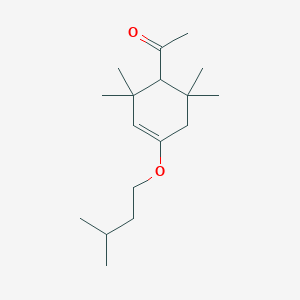 molecular formula C17H30O2 B102110 1-[2,2,6,6-Tetramethyl-4-(3-methylbutoxy)-3-cyclohexen-1-YL]ethan-1-one CAS No. 16556-55-1
