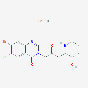 molecular formula C16H18Br2ClN3O3 B102114 Halofuginone hydrobromide CAS No. 17395-31-2