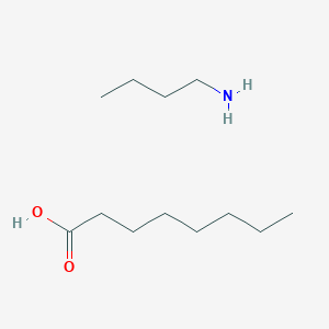 molecular formula C12H27NO2 B102115 Octanoic acid, compd. with 1-butanamine (1:1) CAS No. 17463-28-4