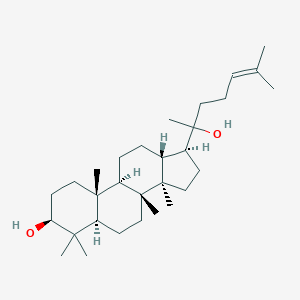 molecular formula C30H52O2 B102129 (3S,5R,8R,9R,10R,13R,14R,17S)-17-(2-Hydroxy-6-methylhept-5-en-2-yl)-4,4,8,10,14-pentamethyl-2,3,5,6,7,9,11,12,13,15,16,17-dodecahydro-1H-cyclopenta[a]phenanthren-3-ol CAS No. 19132-83-3