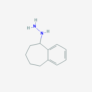 molecular formula C11H16N2 B102168 6,7,8,9-tetrahydro-5H-benzo[7]annulen-5-ylhydrazine CAS No. 17910-49-5