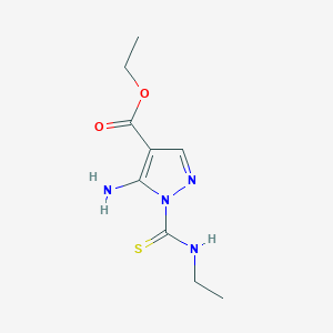 molecular formula C9H14N4O2S B102175 ethyl 5-amino-1-(ethylcarbamothioyl)-1H-pyrazole-4-carboxylate CAS No. 19375-62-3