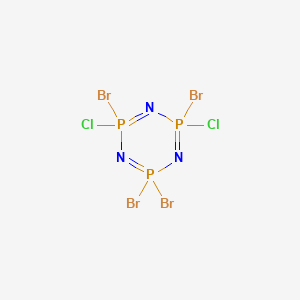 2,2,4,4,6,6-Hexahydro-2,2,4,6-tetrabromo-4,6-dichloro-1,3,5,2,4,6-triazatriphosphorine