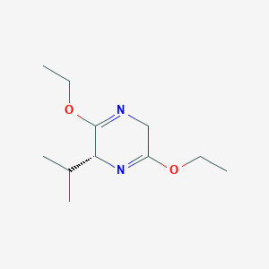 molecular formula C11H20N2O2 B010219 (R)-2,5-Dihydro-3,6-diethoxy-2-isopropylpyrazine CAS No. 110117-71-0