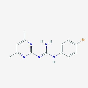 molecular formula C13H14BrN5 B102190 1-(对溴苯基)-3-(4,6-二甲基-2-嘧啶基)胍 CAS No. 16018-66-9
