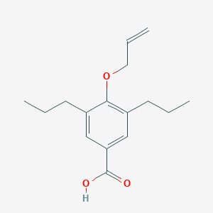 molecular formula C16H22O3 B010221 Benzoic acid, 4-(allyloxy)-3,5-dipropyl- CAS No. 100347-73-7