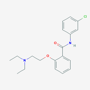 molecular formula C19H23ClN2O2 B102253 N-(3-chlorophenyl)-2-(2-diethylaminoethyloxy)benzamide CAS No. 17822-73-0