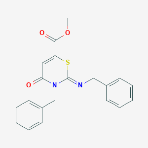 Methyl 3-benzyl-2-benzylimino-4-oxo-1,3-thiazine-6-carboxylate