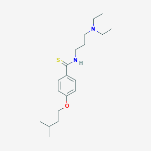 Benzamide, N-(3-diethylaminopropyl)-p-isopentoxythio-