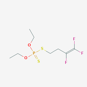 molecular formula C8H14F3O2PS2 B102291 Phosphorodithioic acid, O,O-diethyl S-(3,4,4-trifluoro-3-butenyl) ester CAS No. 16500-53-1