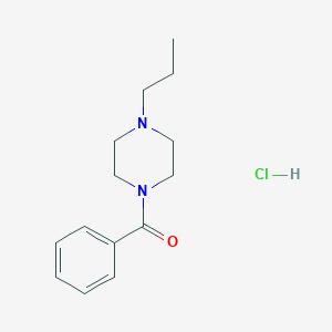 molecular formula C14H21ClN2O B010234 Piperazine, 1-benzoyl-4-propyl-, monohydrochloride CAS No. 19729-87-4