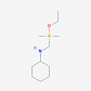 molecular formula C11H25NOSi B102341 N-((Ethoxydimethylsilyl)methyl)cyclohexanamine CAS No. 18023-58-0