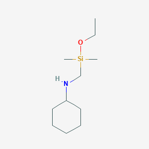 molecular formula C11H25NOSi B102341 (N-cyclohexylaminomethyl)ethoxydimethylsilane CAS No. 18023-58-0