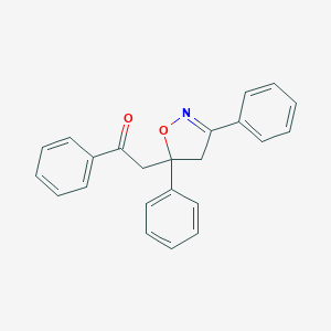 molecular formula C23H19NO2 B102348 Acetophenone, 2'-(3,5-diphenyl-2-isoxazolin-5-yl)- CAS No. 19363-81-6