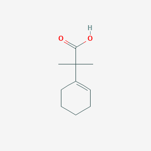 molecular formula C10H16O2 B102369 2-(Cyclohexen-1-yl)-2-methylpropanoic acid CAS No. 16642-55-0