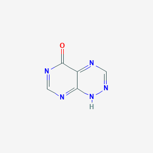 molecular formula C5H3N5O B102375 Pyrimido[5,4-e][1,2,4]triazin-5(8H)-one CAS No. 19359-64-9