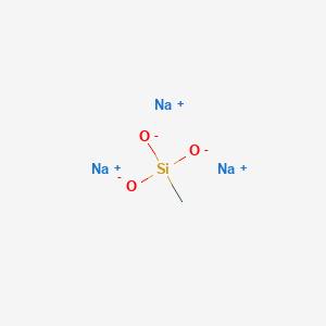 molecular formula CH3Na3O3Si B102378 Sodium methylsilanetriolate CAS No. 16589-43-8