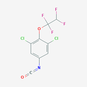 molecular formula C9H3Cl2F4NO2 B010239 3,5-DICHLORO-4-(1,1,2,2-TETRAFLUOROETHOXY)PHENYL ISOCYANATE CAS No. 104147-33-3
