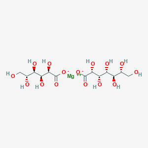molecular formula C13H24MgO15 B102404 (D-Gluconato-O1,O2)(D-glycero-D-gluco-heptonato-O1,O2)magnesium CAS No. 18312-25-9