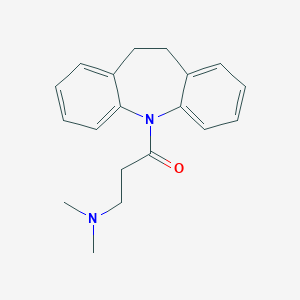 molecular formula C19H22N2O B102419 5H-Dibenz(b,f)azepine, 10,11-dihydro-5-(3-(dimethylamino)propionyl)- CAS No. 16488-04-3