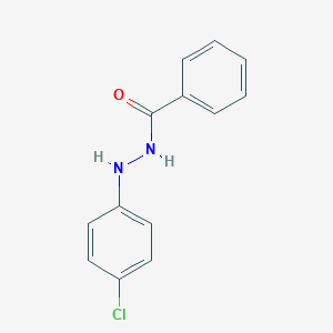 molecular formula C13H11ClN2O B102421 BENZOIC ACID, 2-(p-CHLOROPHENYL)HYDRAZIDE CAS No. 17473-76-6