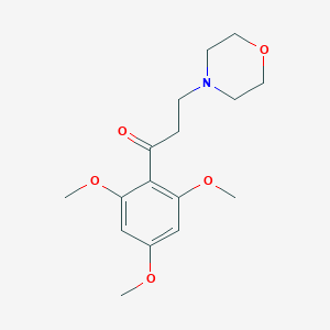 molecular formula C16H23NO5 B102431 Propiophenone, 3-morpholino-2',4',6'-trimethoxy- CAS No. 18703-93-0