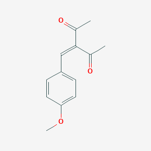 molecular formula C13H14O3 B102435 3-[(4-Methoxyphenyl)methylidene]pentane-2,4-dione CAS No. 15725-17-4