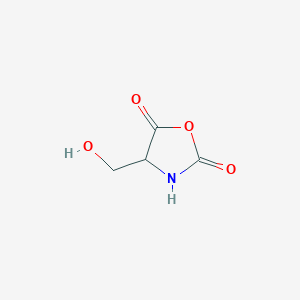 molecular formula C4H5NO4 B102447 4-(Hydroxymethyl)oxazolidine-2,5-dione CAS No. 16874-72-9
