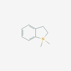 molecular formula C10H14Si B102453 1H-1-Silaindene, 2,3-dihydro-1,1-dimethyl- CAS No. 17158-48-4