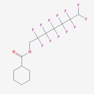 molecular formula C14H14F12O2 B102465 2,2,3,3,4,4,5,5,6,6,7,7-Dodecafluoroheptyl cyclohexanecarboxylate CAS No. 18770-66-6